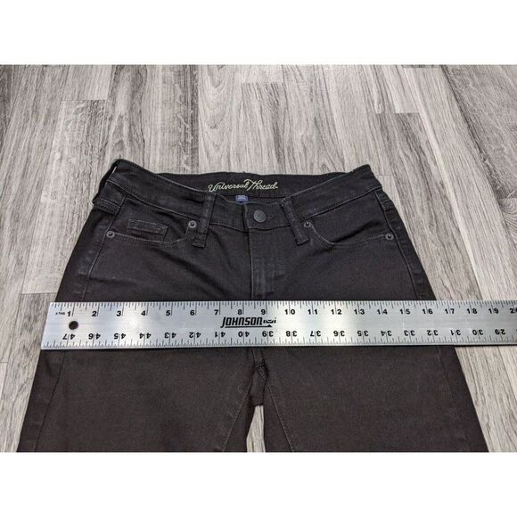 (3/$35) Universal Thread Size 2 / 26 R Mid Rise Skinny Distressed Black Jeans - Picture 8 of 11